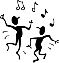 Two figures dancing freely, representing growth and safety